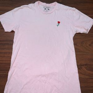 RIOT SOCIETY ROSE EMBROIDERED T-SHIRT